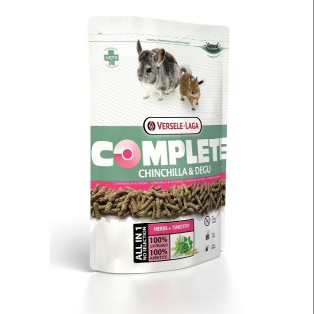 Complete - 500 กรัม Chinchilla & Degu อาหารชินชิล่า สูตร Herbs + Timothy Versele Laga