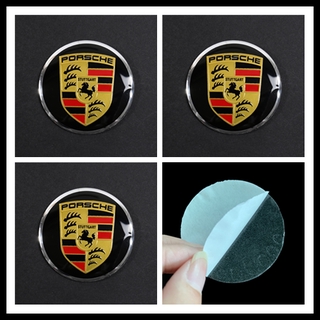 สติกเกอร์ โลโก้ PORSCHE สำหรับตกแต่งรถยนต์ 4 ชิ้น/เซต ขนาด 56 มม.