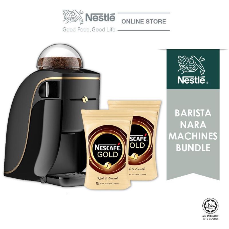 Nescafe Gold Barista Nara เครื่องชงกาแฟ ฟรีผงกาแฟ 170 กรัม x2