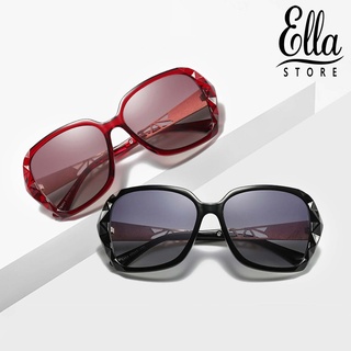 Ellastore123 แว่นตากันแดด ป้องกันรังสียูวี โพลาไรซ์ UV400 ขนาดใหญ่ สําหรับทุกเพศ