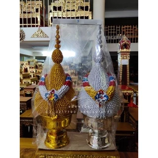 พานพุ่ม พุ่มเงินพุ่มทอง พานพุ่มเงินพุ่มทอง เบอร์ 5, 6, 7, 8 , 9 พานพุ่มเงินทอง พานพุ่มผ้า พานพุ่มผ้าเงินทอง พานพุ่ม