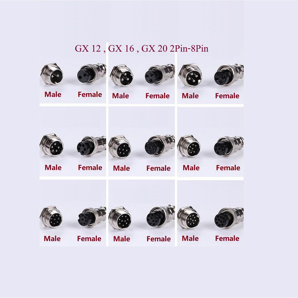 ขั้วต่อ GX16 2,3,4,5,6,7,8 ราคา/1คู่