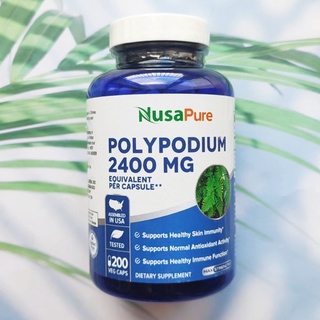 (NusaPure®) Polypodium 2400 mg, 200 Veggie Capsules สารสกัดจากโพลิโพเดียม