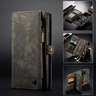 CaseMe เคส Samsung Galaxy S22 S21 S20 S10 Plus Ultra FE รุ่น Leather Flip Wallet Magnetic Zipper Purse Card Cover