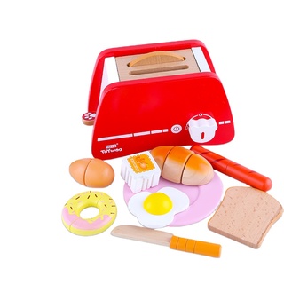 ของเล่นทำอาหาร เครื่องปิ้งขนมปัง+อาหารเช้า ชุดครัวของเล่นเด็ก / ของเล่นบทบาทสมมติ [พร้อมส่ง]