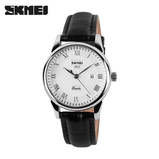 SKMEI Business Mens Watches Top Brand Luxury Leather Strap Watch Men 3Bar Waterproof Quartz Wristwatches relogio