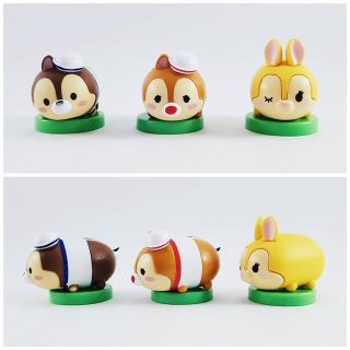 (พร้อมส่ง) โมเดล Disney - Chip N Dale TsumTsum ซูมซูม ชิพแอนด์เดล (ฐานเขียว) l แท้ 🇯🇵