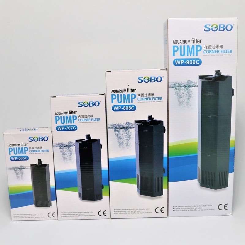 ส่งไว! ปั๊มน้ำพร้อมกระบอกกรอง SOBO WP-505C, WP-707C, WP-808C, WP-909C Internal filter pump รับประกัน