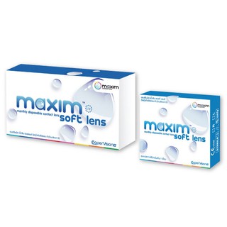 Maxim soft lens รายเดือน แพ็ค 6 ชิ้น แบบใส