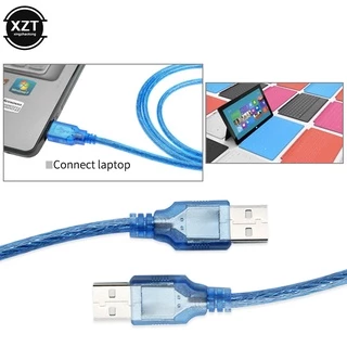 สายเคเบิลข้อมูล USB ตัวผู้ถึงตัวผู้เป็นสาย usb สองหัว 2.0 สายฮาร์ดไดรฟ์แบบป้องกันสายเคเบิลข้อมูล usb A/A