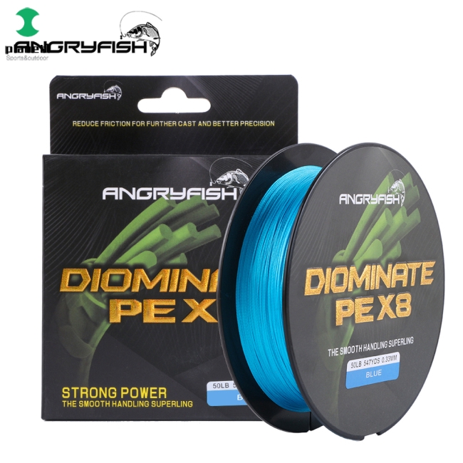 ANGRYFISH Diominate PE X8 Fishing Line 500M547YDS 8 Strands Braided Fishing  Line Multifilament Line Black - planet1.th - ThaiPick
