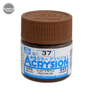 Mr.Hobby MR.ACRYSION COLOR N-37 WOOD BROWN 4973028034219 (สี)