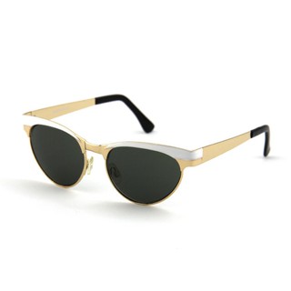 Spitfire Sunglasses Celluloid Gold White, Black lens แว่นกันแดดสีทอง ขาว เลนส์ดำ