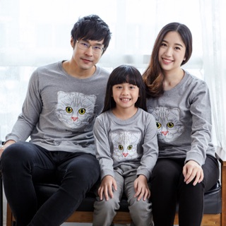 Kid Sweater เสื้อแขนยาวเด็ก งานปัก ลายแมว ผ้านิ่ม COTTON100%