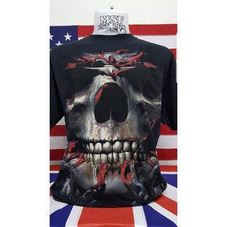 เสื้อ กะโหลก ลายสกรีน สวย OVP หน้าเต็ม ด้านหน้า ตอกปี 2005 สวยสกรีนจมๆ ป้าย Skull Bone เท่ห์ๆ โดนๆ คัดเด็ดๆมาราคาถูก