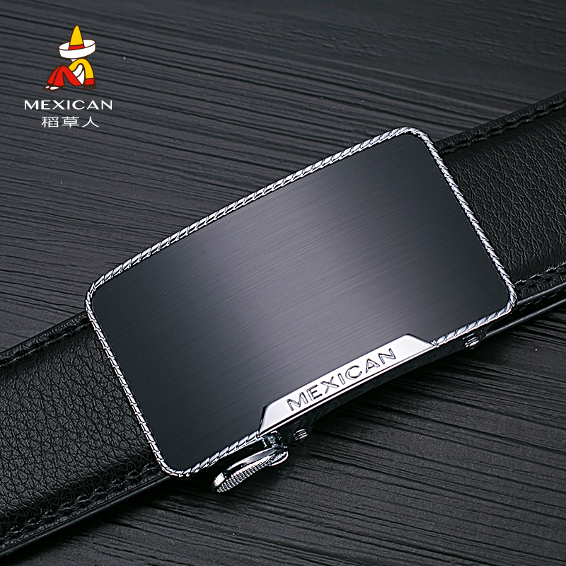 BeltMexican Inner Belt Men's Business Automatic Buckle Genuine Leather ...
