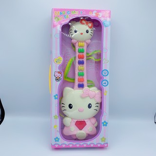 ของเล่น กีตาร์ กีตาร์Hell Kittyใส่ถ่าน มีเสียงมีไฟ