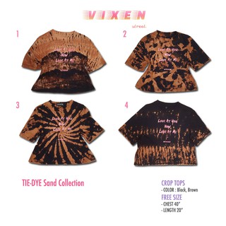 เสื้อยืดมัดย้อมกัดสี รุ่น Sand🤎 พร้อมส่ง