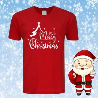 เสื้อยืดผ้าฝ้าย เสื้อยืดคริสต์มาส[CHRISTMAS NO.3 ] MERRY CHRISTMAS SHIRT/ CHRISTMAS T SHIRT / T-SHIRT / BAJU CHRISTMAS /