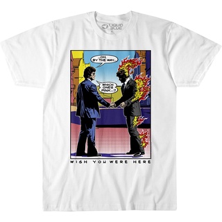 ROUND คอลูกเรือเสื้อยืด พิมพ์ลาย Pink Floyd Wywh Pop Art Burning สําหรับผู้ชาย-4XL