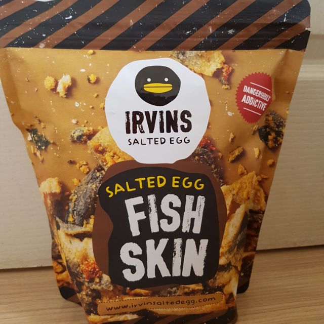 Irvins salted egg fish skin 230 g/หนังปลาซอสไข่เค็มเจ้าดังจากสิงคโปร์