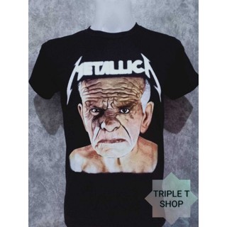 เสื้อยืดคอกลม สกรีนลาย METALLICA (รหัส 89)