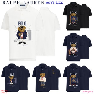 RALPH LAUREN BOYS BEAR COTTON MESH POLO SHIRT ( เด็กโตผู้ชายอเมริกาอายุ 8-20 ปี )