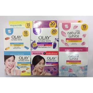 OLAY NATURAL WHITE โอเลย์ เนเจอรัล ไวท์ มี3สูตร 1กล่องมี6ซอง(ขายยกกล่อง)