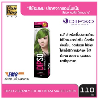 สีผมดิ๊พโซ่ ไวเบรนซี่ คัลเลอร์ ครีม แม่สีเขียว 200 (60 มล.) DIPSO VIBRANCY COLOR CREAM MASTER GREEN 200 (60 ml.)