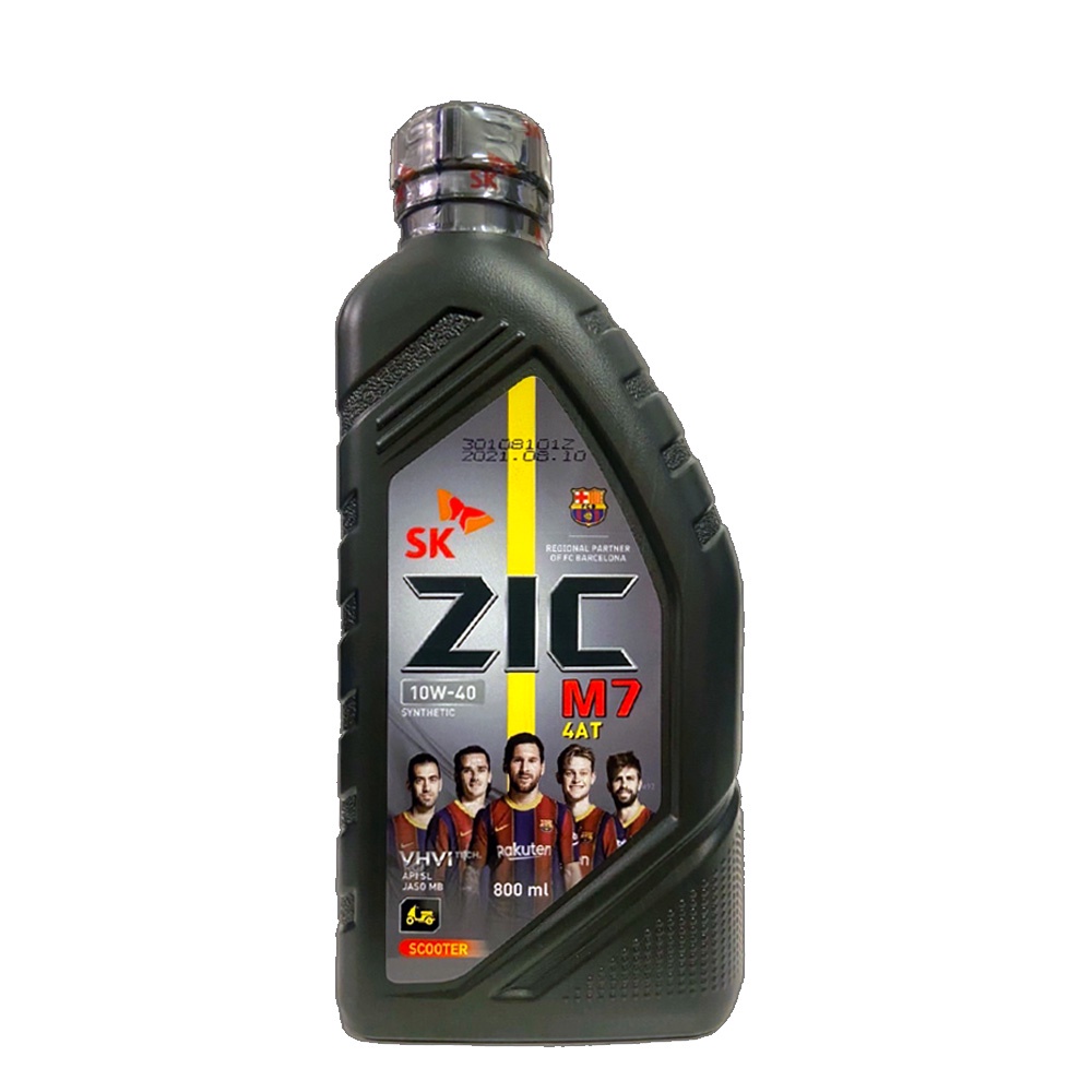 น้ำมันเครื่อง ZIC M7 SCOOTER 10W40 ขนาด 0.8 ลิตร จำนวน 1 ขวด สำหรับรถมอเตอร์ไซด์ออโต้