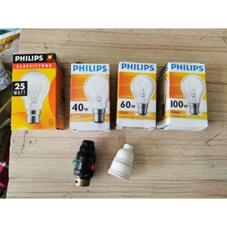 (ขั้วเขี้ยว)​ หลอดไส้ หลอดไฟ ให้ความร้อน PHILIPS ฟิลิปส์ ขั้ว B22 ขั้วเขี้ยว