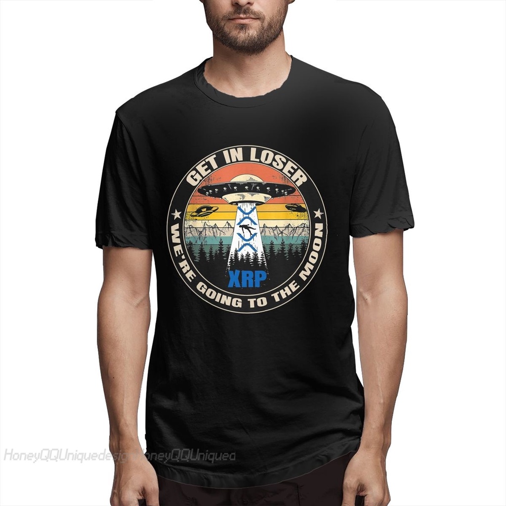 Xrp Ripple Gein Loser Were Going To The Mopures ผู้ชายแฟชั่น Hipster O-คอแขนสั้น