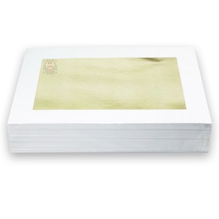 กระดาษเงินกระดาษทองค้อซีมาเลย์สีเงิน ขนาด 4A ยกห่อ 400 แผ่น