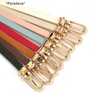 Purelove เข็มขัดหนังเทียม สีแคนดี้ ปรับขนาดได้ สําหรับผู้หญิง