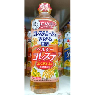 น้ำมันคาโนล่าผสมน้ำมันรำข้าว Nisshin Canola Oil and Rice Bran Oil (Healty Choleste Oil )แท้100% จากญี่ปุ่น 600g.