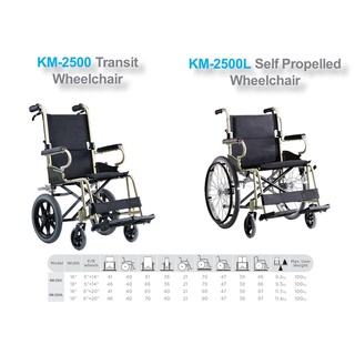 รถเข็นอลูมินัมอัลลอยด์ Karma รุ่น KM-2500/KM-2500L