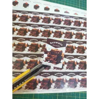 สติ๊กเกอร์ติดถุงขนมบราวนี่ Brownies คละแบบได้ 13-3