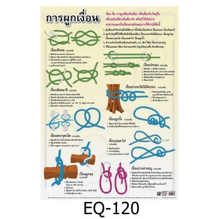 การผูกเงื่อน EQ-120 สื่อโปสเตอร์ภาพ กระดาษ หุ้มพลาสติก