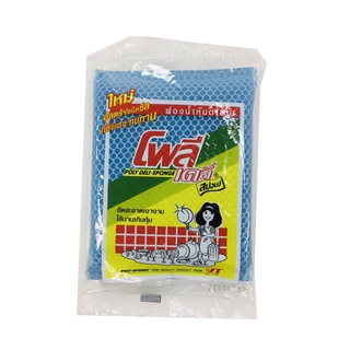 Poly Brite โพลี ไบร์ท ฟองน้ำหุ้มตาข่าย ขนาด 9.5 x 12.5 ซม. (8850871400001)