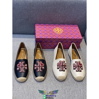 Tory Burch womens leather flat espadrilles loafer slide pump slip-on casual driver shoes size35-40