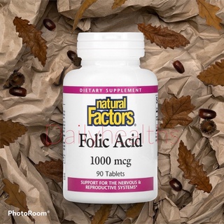 folic Acid โฟลิก บำรุงเลือด แท้จาก อเมริกา USA -- เข้มข้น 1000 mcg 90 เม็ด ฟอริก เอซิด บำรุงสร้างเม็ดเลือดแดง