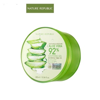 ของแท้💯 NATURE REPUBLIC SOOTHING&amp;MOISTURE ALOE VERA 92 SOOTHING GEL (เนเจอร์ รีพับบลิก ซูทติ้ง &amp; มอยส์เจอร์อโล เวร่า 92%