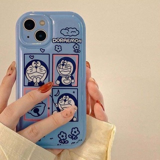 เคสโทรศัพท์มือถือ ยางนิ่ม ลายการ์ตูนโดราเอมอน สําหรับ iPhone 12 13 11 Pro Max X Xs Max Xr