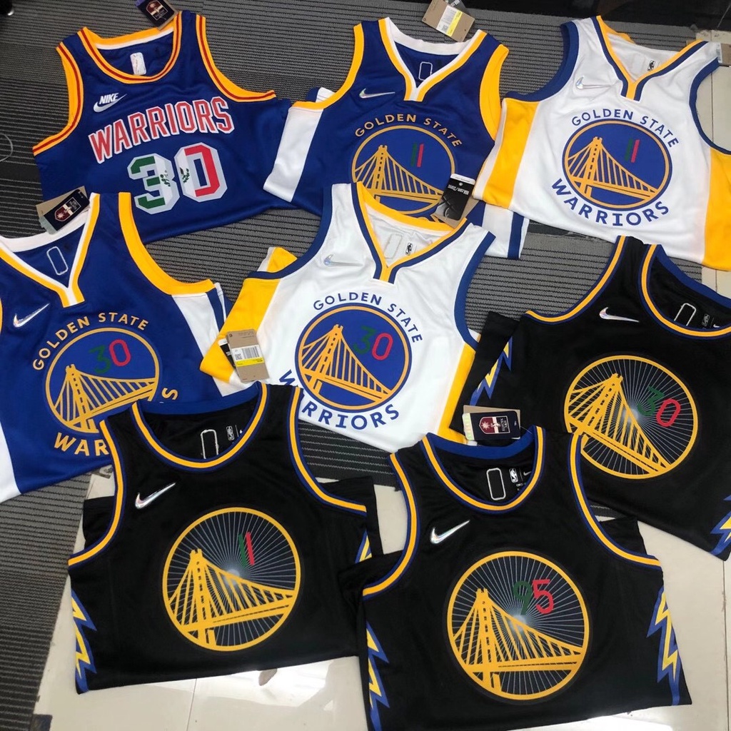 [กดร้อน]2022 NBA 75th Anniversary Jersey Vest Warriors All-Star Jersey Royal Special Mexico Edition 