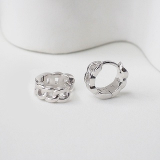 Silvermatters ต่างหูห่วงโซ่น้อย (Mini Chain Huggie Hoops Earrings)