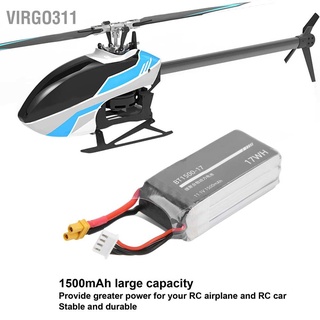 Virgo311 แบตเตอรี่ลิโป้ 1500Mah 11.1V ปลั๊กเอาท์พุต Xt30 3S ทนทาน สําหรับเครื่องบิน เรือ รถยนต์