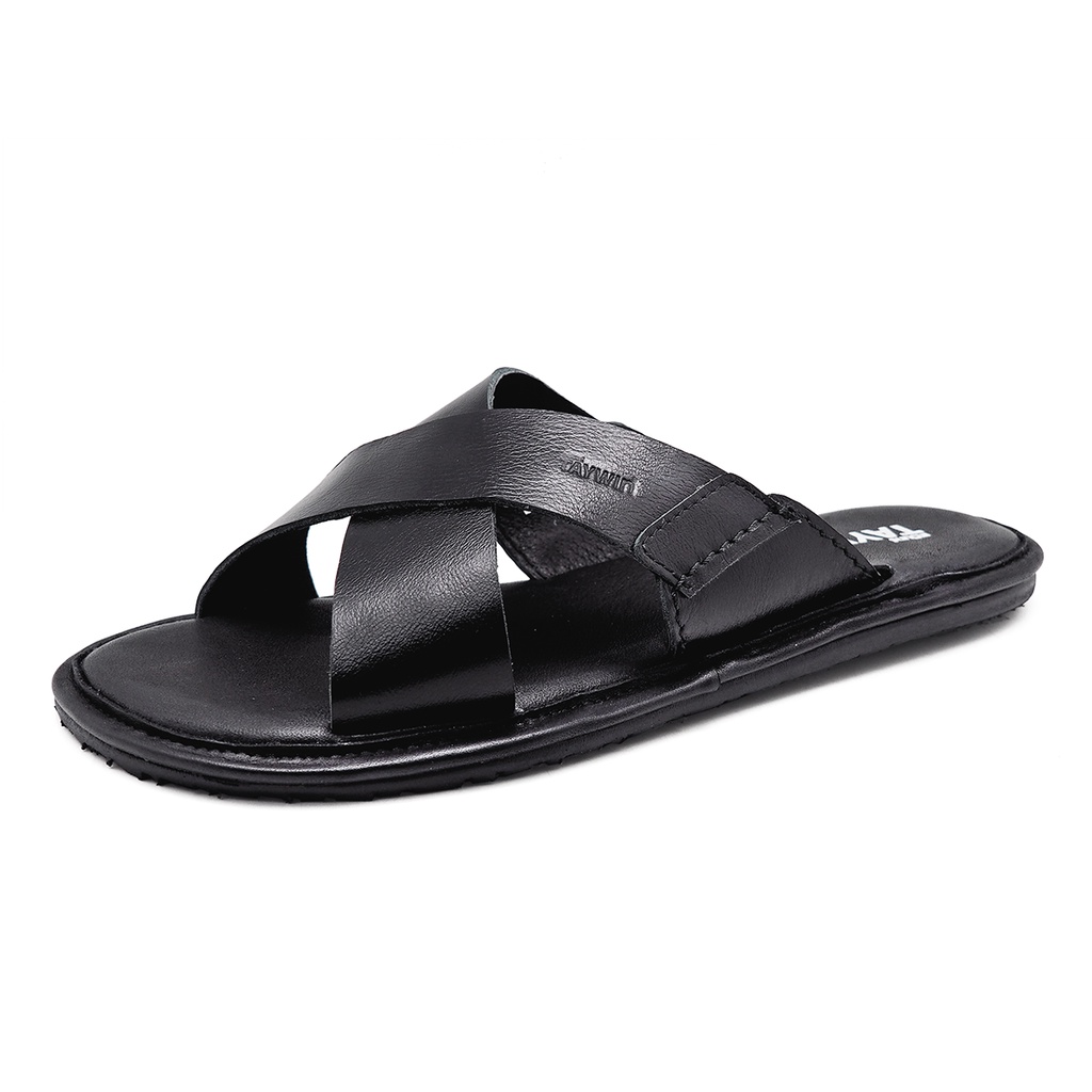 TAYWINแท้ เทวินทร์แท้ รองเท้าแตะ SKT-71 Size39-46 หนังCCOดำ