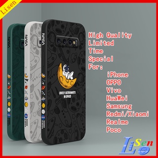 เคส s10 plu เคส Samsung S10 เคส Samsung S20 S21 plus S8 plus S20 FE S21 FE S22 Ultra S9 plus เคสโทรศัพท์มือถือ ลายนักบินอวกาศ nasa สําหรับ DY