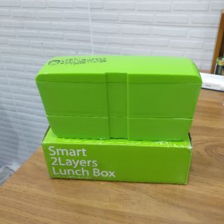 Lunch box กล่องข้าว 2 ชั้น พร้อมตะเกียบ &lt;ใหม่&gt; ญี่ปุ่น