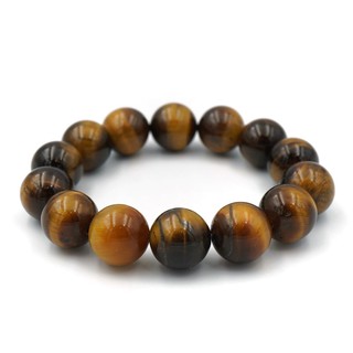 TIGERS EYE พลอยตาเสือ พลังแห่งดวงตาที่สาม สร้อยข้อมือหินแท้ ขนาด 12 มม. เกรดพรีเมียม by siamonlineshop